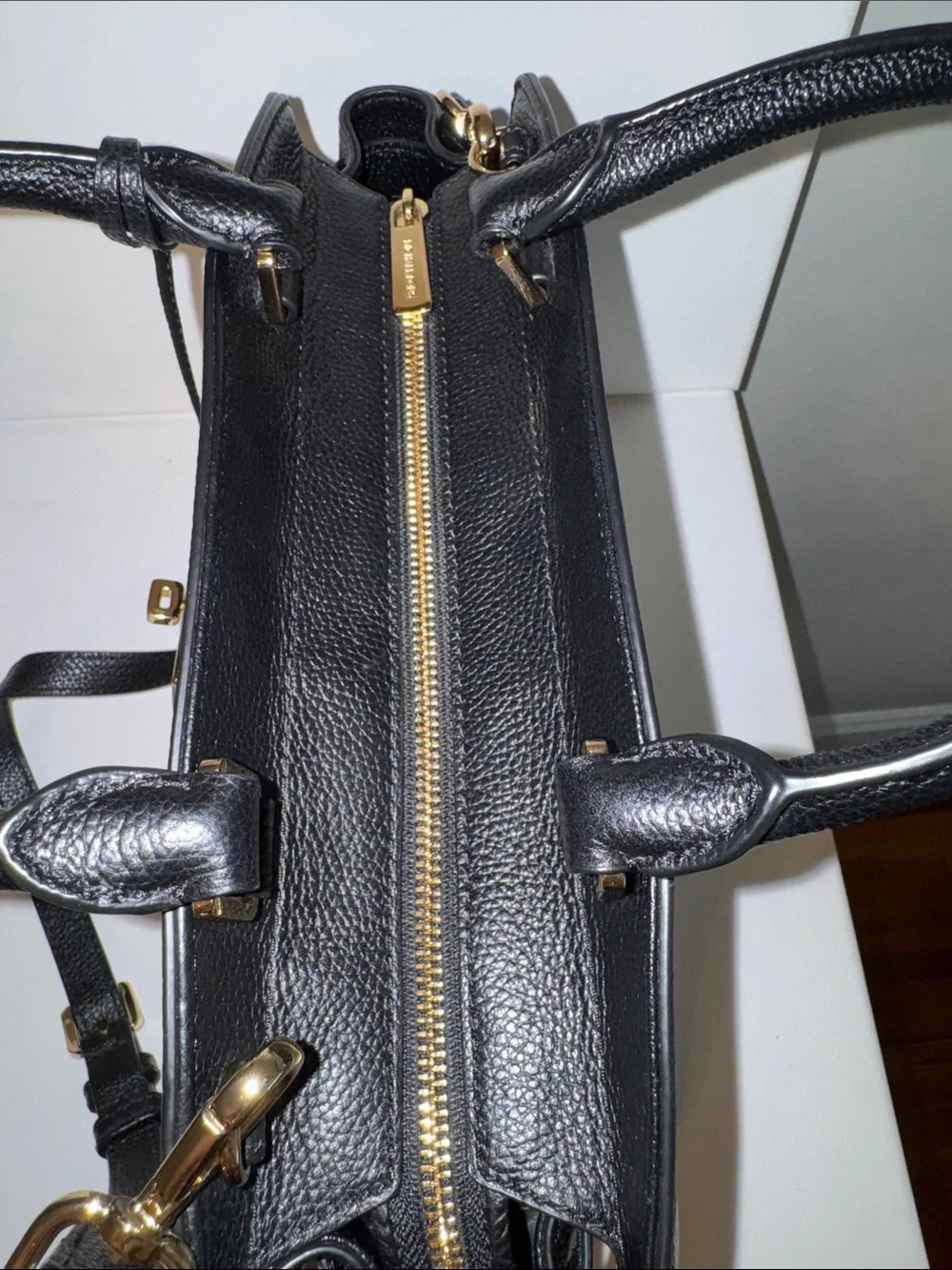 Michael Michael Kors Karson Large Woven Stripe Leather Satchel Bag